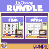 Listen & Draw + Listen & Find Bundle! Auditory memory & fo