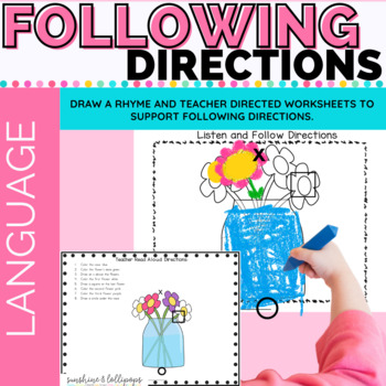 Preview of Listening and  Following Directions Activities | Listen & Color | Listen & Draw