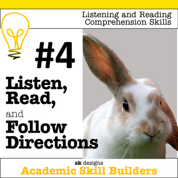 Preview of Listen Read Follow Directions Game builds critical academic skills  4