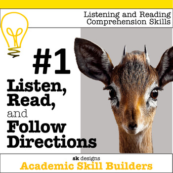 Preview of Listen  Read  Follow Directions  Game builds critical academic skills 1
