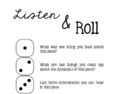 Listen & Roll | Music Listening Exercise