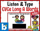 Listen & Type: CVCe Long A Words Boom Cards w/ AUDIO