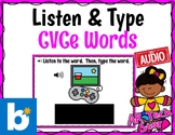 Listen & Type: CVCe Words Boom Cards w/ AUDIO