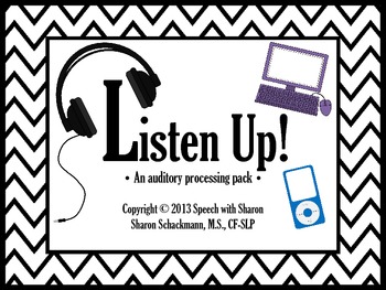 Listen Up! An Auditory Processing Pack by Speech with Sharon | TpT