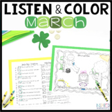 Listen and Color March | Following Directions Activities |