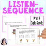 Listen and Sequence Print and Digital Bundle for Speech Therapy