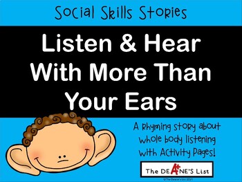 Preview of SOCIAL SKILLS STORY "Listen And Hear With More Than Your Ears!"