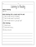 Listen to Reading Worksheet (Daily Five)