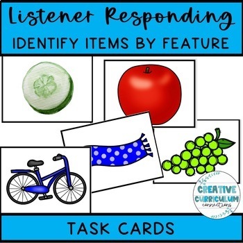 Preview of Listener Responding FFC identifying items by feature flash cards