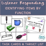 Listener Responding FFC identifying items by function flash cards