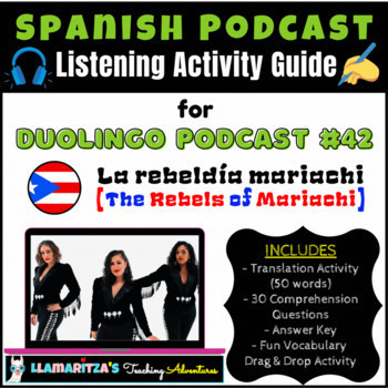 Preview of Listening Activity Guide | Duolingo Spanish Podcast #42: La rebeldía mariachi