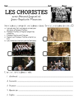 Preview of Listening Activity to accompany the film LES CHORISTES  (The Chorus)
