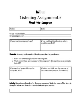 music listening assignment 2