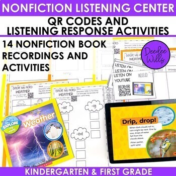 Preview of Listening Centers QR Codes : Nonfiction Explore My World Printable Activities