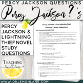 Listening Center Percy Jackson Schedule and Comprehension 