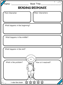 Read Aloud Books | Reading Response Worksheet | Distance Learning by ...