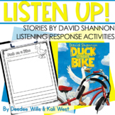 Listening Center Response Activities for the Books | David