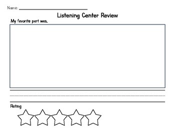 Preview of Listening Center Review