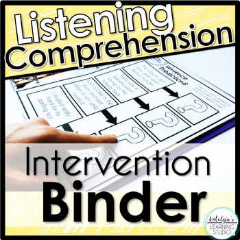 Preview of Listening Comprehension Activities and Passages for Auditory Comp Intervention
