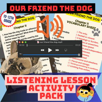 Preview of LISTENING COMPREHENSION Lesson 10-12th Novel Lit. Skills Vocab+Worksheet+AUDIO