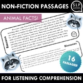 Non-Fiction Passages for Listening Comprehension in Speech