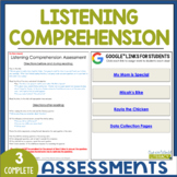 Listening Comprehension Assessments - Distance Learning Ready!