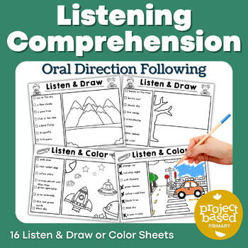 Preview of Listening Comprehension Directed Coloring and Drawing