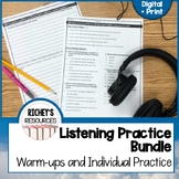 Listening Comprehension Practice Middle School Bundle Digi
