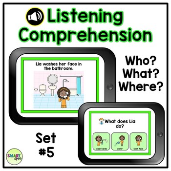 Preview of Listening Comprehension: Set 5 (with Audio) | Boom Cards
