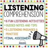 Listening Comprehension Unit - Upper Elementary to Middle School - Note Taking