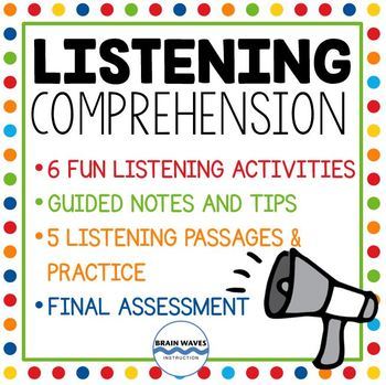 Preview of Listening Comprehension Unit - Upper Elementary to Middle School - Note Taking