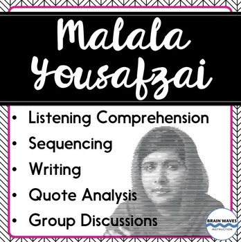 Preview of Nonfiction Listening Comprehension Unit:  Malala Yousafzai