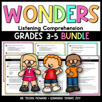 Preview of Listening Comprehension - Wonders **GRADES 3-5 BUNDLE**
