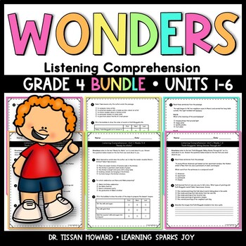 Preview of Listening Comprehension - Wonders Grade 4 BUNDLE