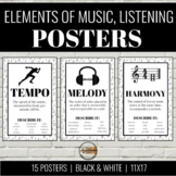 Listening & Elements of Music Posters | Middle & High Scho