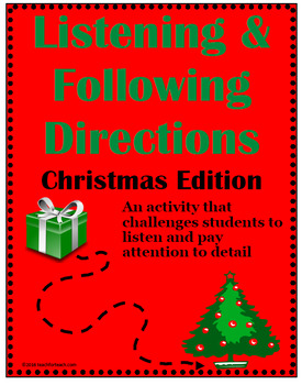Preview of Listening & Following Directions Christmas Edition +Reading Comprehension