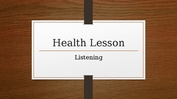 Preview of Listening Health Activity with Vegetables Powerpoint