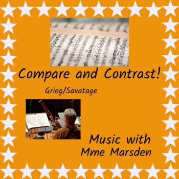 Preview of Music Listening Compare and Contrast - Grade 6 to 8 - Grieg and Savatage