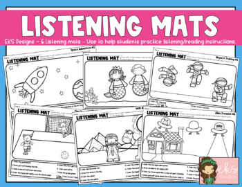 Preview of Listening Mats (Activity coloring pages for following instructions)