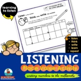 Listening-Place Value Activity | Writing Numbers to the Millionth