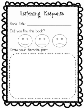 Listening Response Sheet by Elementary Education Resources | TpT