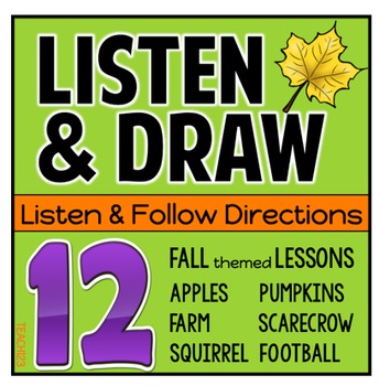 Preview of Listen and Draw Fall Autumn Following Directions