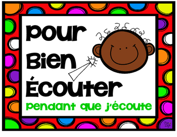 Preview of Listening Skills Posters French - Pour Bien Écouter