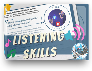 Preview of Listening Skills Task - Blur: To the End  - Britpop Music