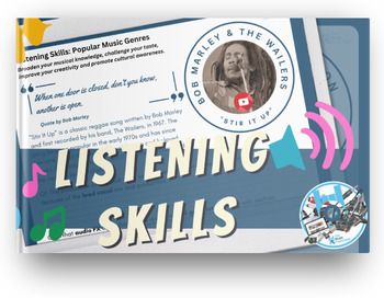 Preview of Listening Skills Task - Bob Marley: Stir It Up - Reggae Music
