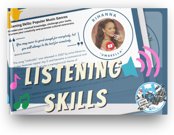 Preview of Listening Skills Task - Rihanna: Umbrella - R&B Music