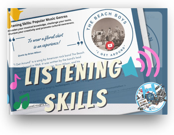 Preview of Listening Skills Task - The Beach Boys: I Get Around - Surf Rock Music