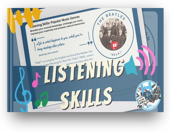 Preview of Listening Skills Task - The Beatles: Help! - British Invasion Music