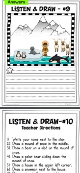 Listen and Draw Listening Comprehension Activity by Teach123-Michelle