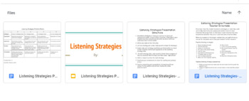 Preview of Listening Strategies: A Distance Learning Project